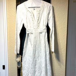 Lilly Pulitzer vintage white shell dress size L